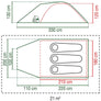 Layout view of 3 person tent